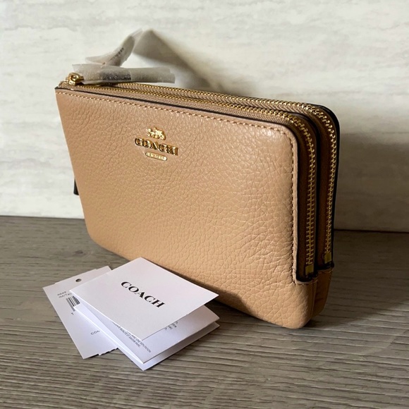 NWT Coach Double Corner Zip Wristlet - Picture 11 of 12